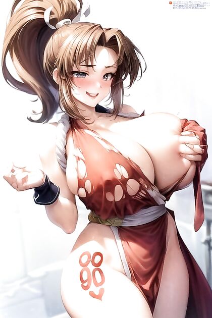 90s Styled Hentai Model Shows Off Her Stunning Cleavage