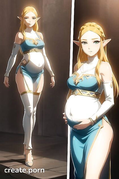 Zelda from The Legend of Zelda Gets Pregnant in Naughty Hentai Images