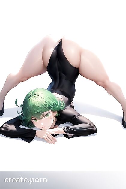 Rounded Ass in Tight Clothes Twisted into Jack O’Lantern Pose for Horny Hentai Picture