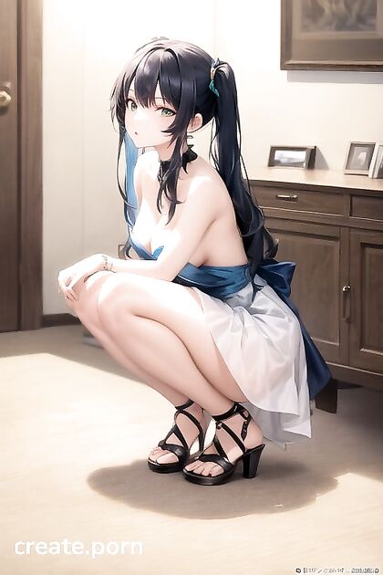 Topless Teen 18+ in Full Body Hentai Picture