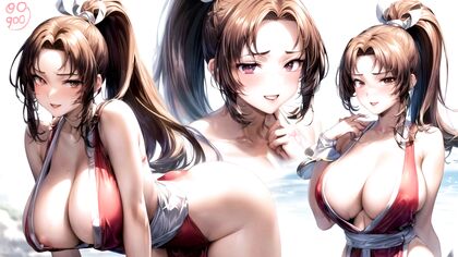 Mai Shiranui from The King of Fighters Dressed in Seductive Transparent Clothes for Hentai Pleasure