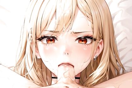 Marin Kitagawa from Sono Bisuke Doulu Blows Her Way Through Disgusting Hentai Images