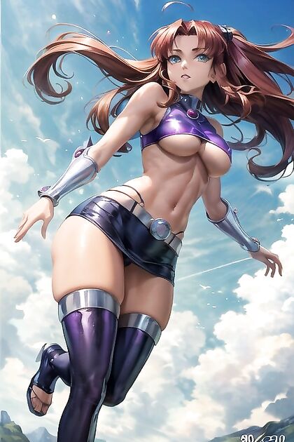 Retro 90s Beauty with Wind-Swept Hair in Seductive Hentai Images