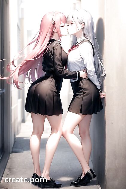 Long-Haired Skinny Girl 18+s Pleasure Each Other in HentaiErotic Adventures