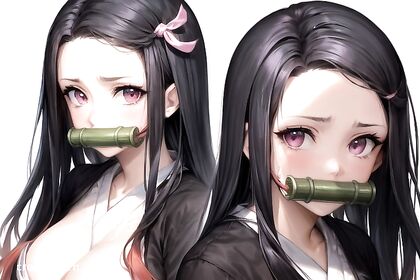 Nezuko from Demon Slayer Gets Missionary Creampie with Tearful Pleasure