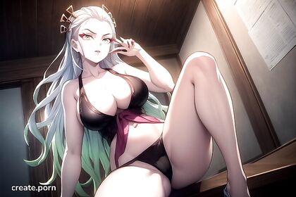 Daki in Demon Form from Demon Slayer Takes On One Lucky Guy in Hentai Picture