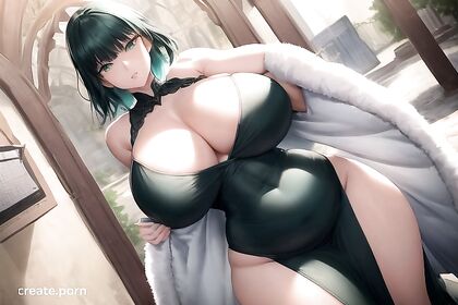 Fubuki from One Punch Man Shows Off Her Massive Breasts and Ass in Hentai AI Picture