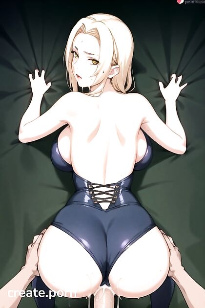 Tsunade from Naruto Shows Off Her Small Ass at the Club in Steamy Hentai Images