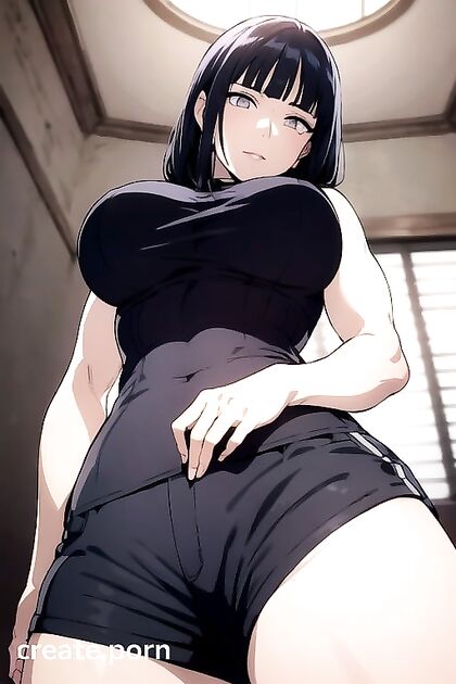 Hyuuga Hinata Shows Off Her Muscles in Detailed Naruto Hentai Images