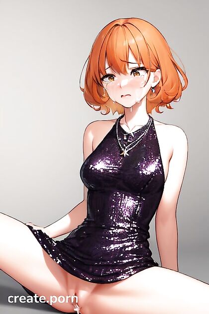 Mind-Blowing Splits in a Shiny Sequin Dress for  Hentai Pleasure