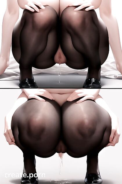 Naked Squatting for  Hentai Orgasms