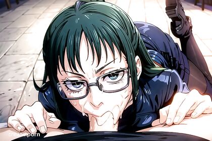 Naked blowjob leading to  cumshot in hentai ai porn