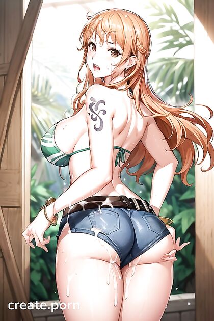 Sporty Short-clad Babe Turns Around for Mind-blowing Hentai Orgasms