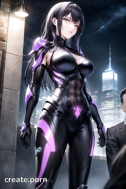 Fit Tattooed Girl 18+ in Robot Armor for  Hentai Picture