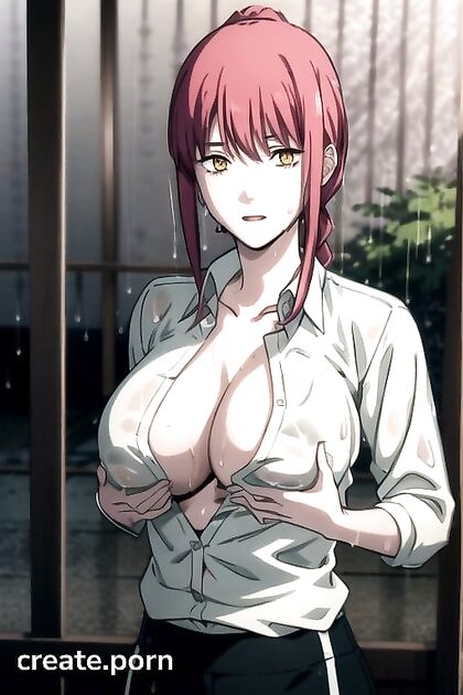 Makima from Chainsaw Man Gets Her Sporty Shorts Pulled Off for Hot Boob Grabbing Picture