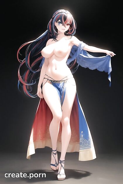 Alear from Fire Emblem Grooves Topless in Seductive Belly Dance Hentai Image