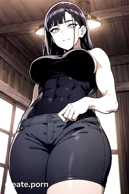 Small Breasts Bounce Wildly in Bottom-Up View Hentai Picture