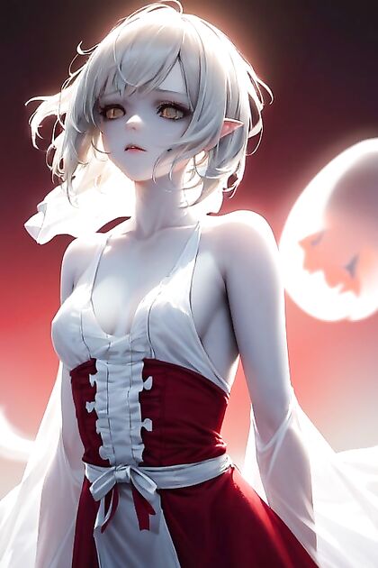 Shinobu Oshino's Ghostly Pleasures in Soft Pastel Hentai Magic