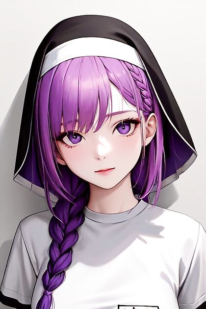 Busty Bust Shot in Graphic Tee Turned into Braided Hentai Bliss