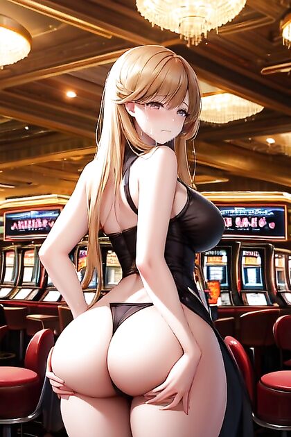 at the Casino with a Large-Assed Beauty in hentai Picture