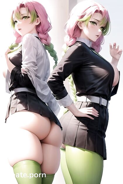 Nsfw Hentai Front View Standing Pleasure with AI Porn