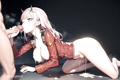 Zero Two from Darling in the FranXX Rocks Large Breasts and Explosive Cumshots
