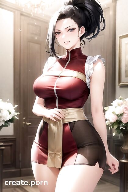 Thick Waist and Natural Breasts in Seductive Hentai Picture