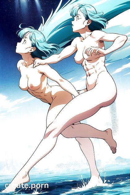Naked Fit Body in Seductive Side View Hentai Picture