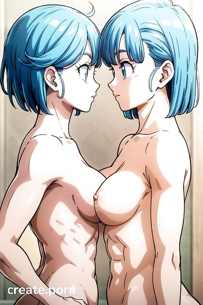Naked Hentai Girl 18+ in Detailed Side View Screencap AI
