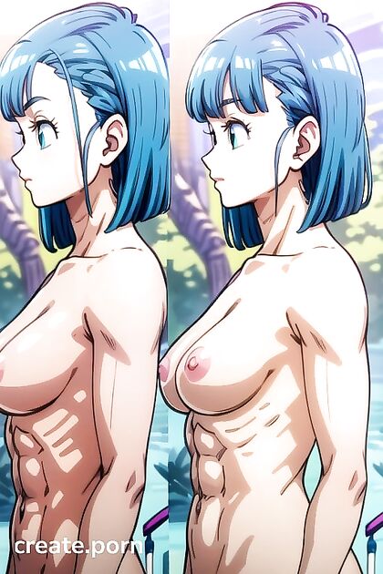 Bulma from Dragon Ball Z Gets naughty in Split-Screen Fit Hentai Picture