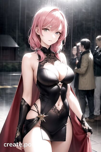 Rainy Day Soft Pastel Dreams with One arousing Hentai Character