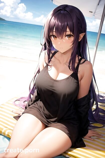 Demon Girl 18+ with Brown Eyes and Dark Skin Wears Oversized "Rebirth of the Demon Kingdom"