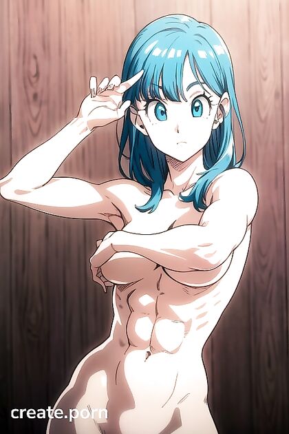 Bulma from Dragon Ball Z Shows Off HerLarge Breasts in steaming Hentai Images