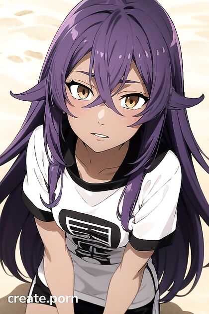 Oversized T-Shirt Hides Her Medium Breasts in Busty Demon Girl 18+ Hentai Picture