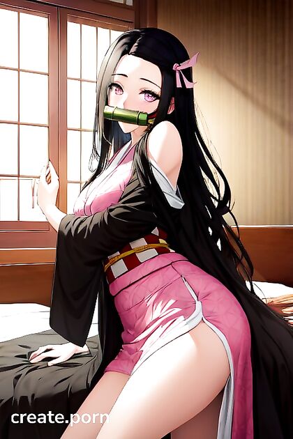 Detailed Front View BDSM Picture on the Bed in Seductive Hentai