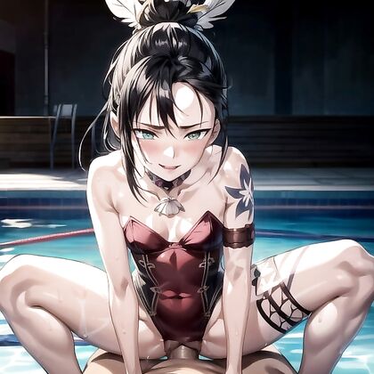 Sunny Wears Tight Leotard for Sizzling Solo Hentai Picture