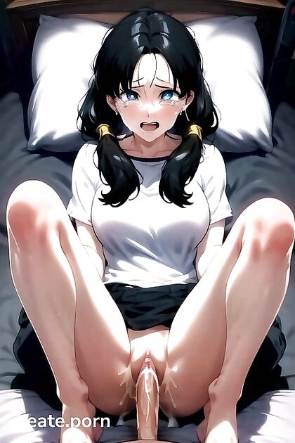 Videl from Dragon Ball Z Enjoying  Creampie Orgasms in Hentai AI Picture
