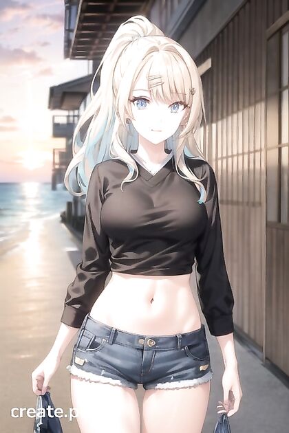 Shirakawa Runa Wears Kimono at the Beach for Steamy Hentai Adventures