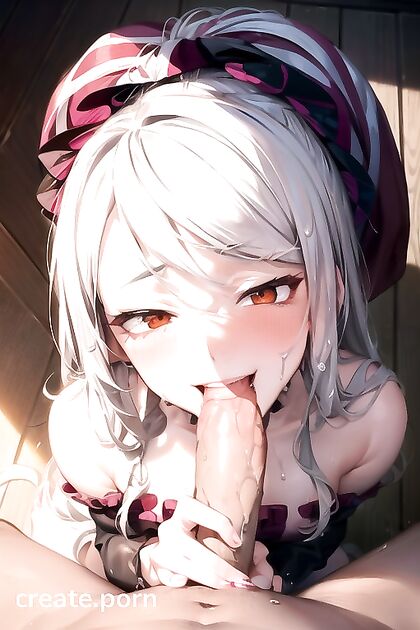 Mischievous Smile and Blush –  Blowjob with Viewer Eye Contact Hentai AIPorn