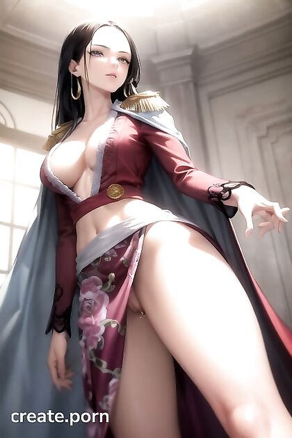 Boa Hancock from One Piece Teases Her Juicy Ass in Seductive Hentai Image