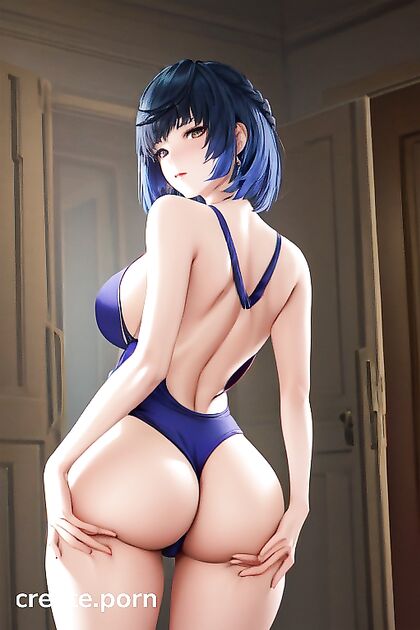 Ultra-Detailed Swimsuit hentai Featuring Supportive Ass Play