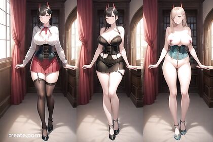 Corseted Beauty Gets Loaded with Creampie and FacialCumshots in Hentai