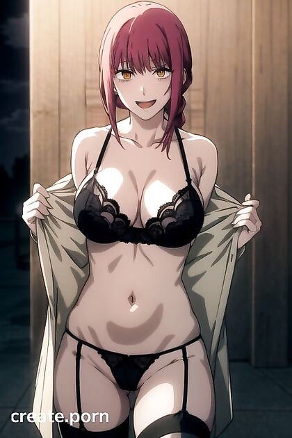 Makima from Chainsaw Man Seduces in LINGERIE for Steamy NIGHT HENTAI Pleasure