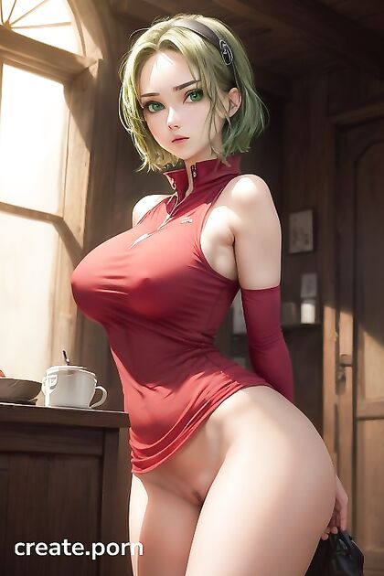 Naked Chick with Large Ass Bound Hands Behind Her in Steamy Hentai Picture