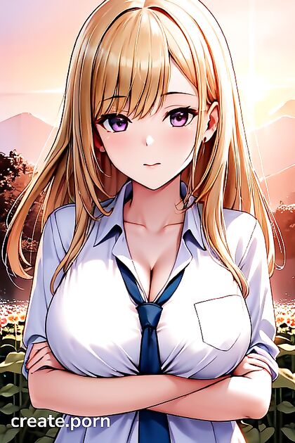 Sunset Embrace – School Girl 18+s in Uniform Share  Hentai Moments