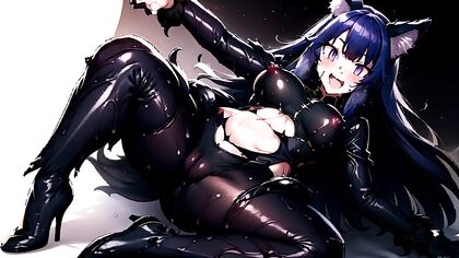 Medium-Ass Beauty Laid Out for Tentacle-filled Hentai Pleasure