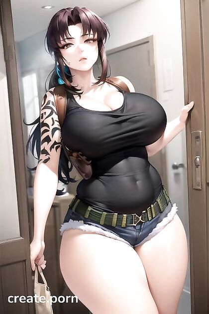 Revy from Black Lagoon Shakes Her Massive Tits and Ass in Steamy Hentai Picture