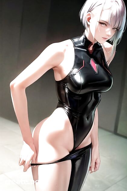 Lucy from Cyberpunk Gets Her Panties Pulled Down for Hot Hentai Picture
