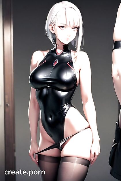 Lucy from Cyberpunk Gets Her Panties Pulled Down for Hot Hentai Picture