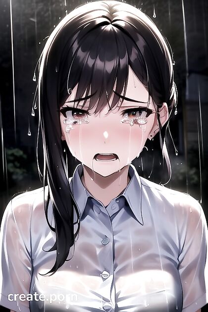 Raining Night Tears – Emotional hentai Images with  Moments